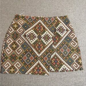 Anniewear Multicolor Geometric Mini Skirt